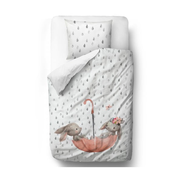 Dječja posteljina od pamučnog satena Mr. Little Fox Fox Bunnie, 100 x 130 cm