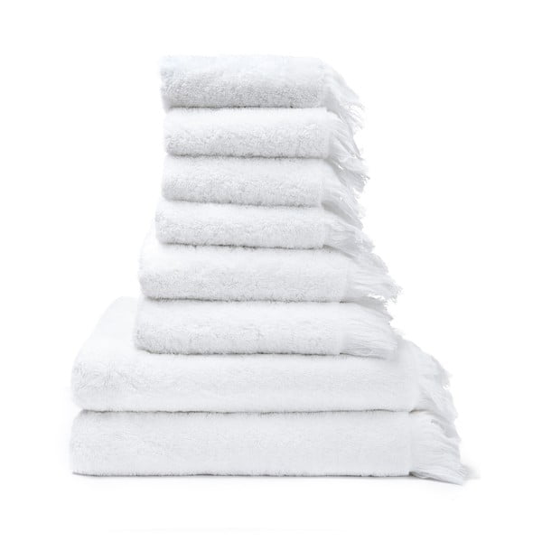 Set s 6 bijelih manjih i 6 većih ručnika od 100% pamuka Bonami