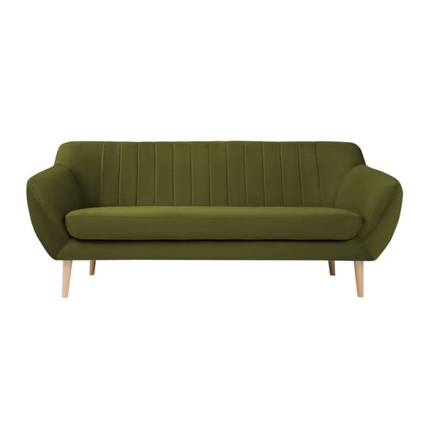 Zelena baršunasta sofa Mazzini Sofas Sardaigne, 188 cm