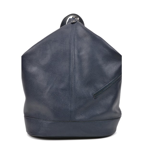 Tamnoplavi kožni ruksak Carla Ferreri Chic