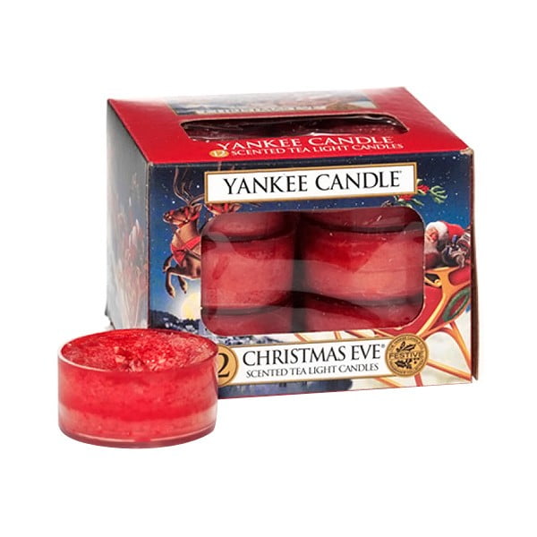 Set od 12 mirisnih svijeća Yankee Candle Badnje veče, vrijeme gorenja 4 - 6 sati