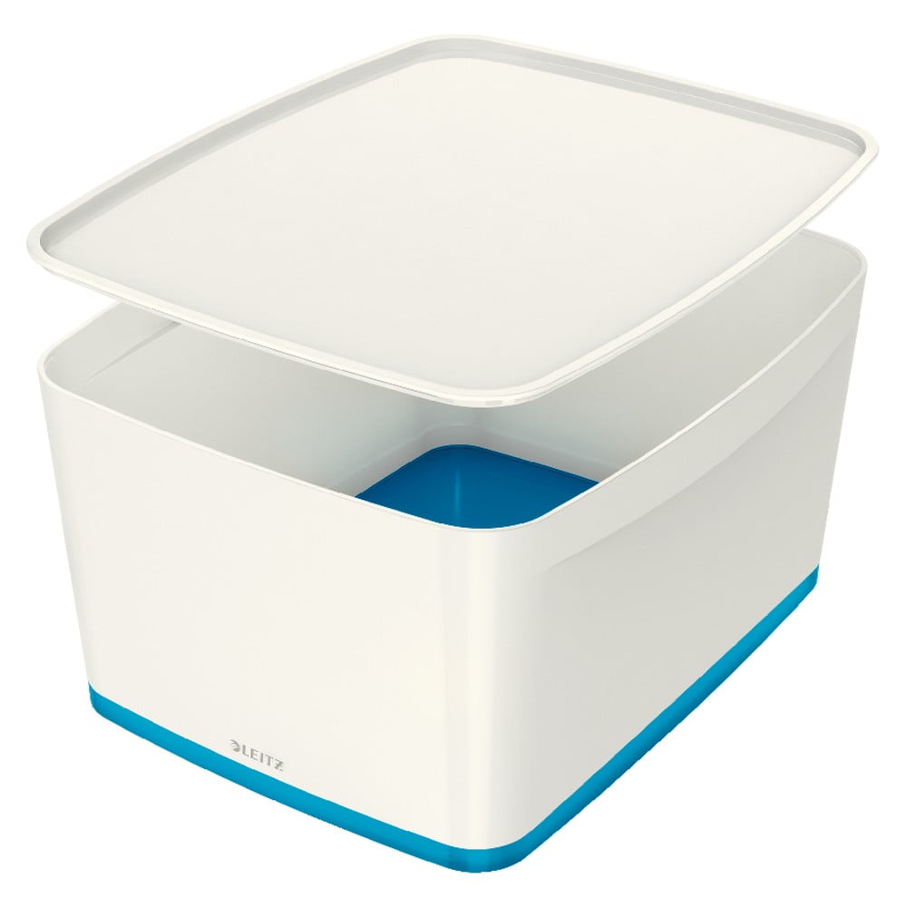 Bijelo-plava kutija s poklopcem Leitz Office, volumen 18 l