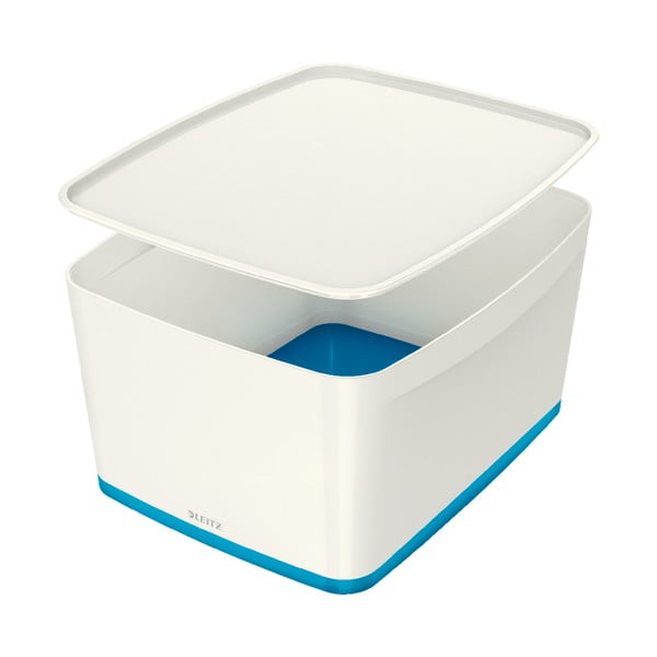 Bijelo-plava kutija s poklopcem Leitz Office, volumen 18 l