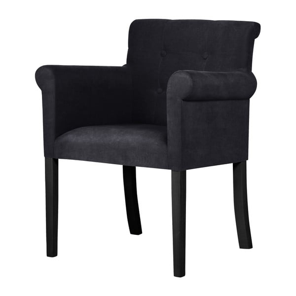 Crna stolica s nogama od crne bukve Ted Lapidus Maison Flacon