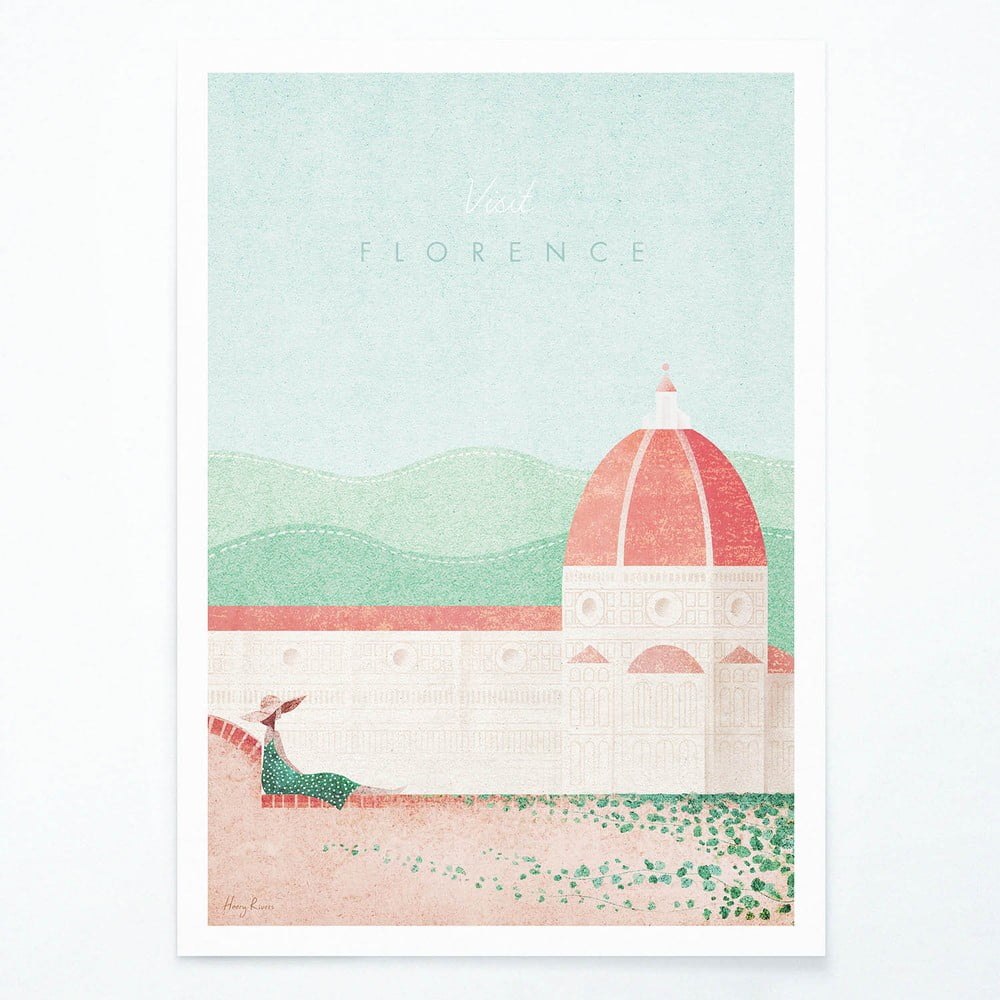 Poster Travelposter Florence, A3