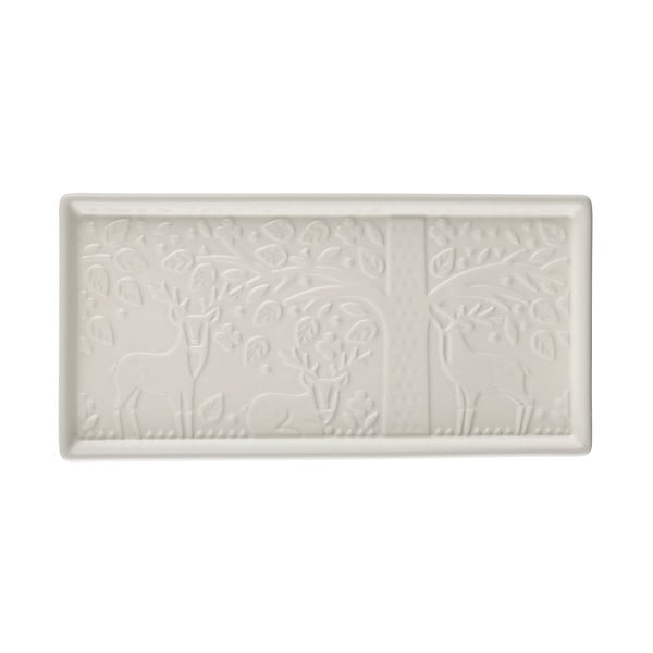 Bijeli pladanj od kamenine Mason Cash In the Forest, 30 x 15 cm