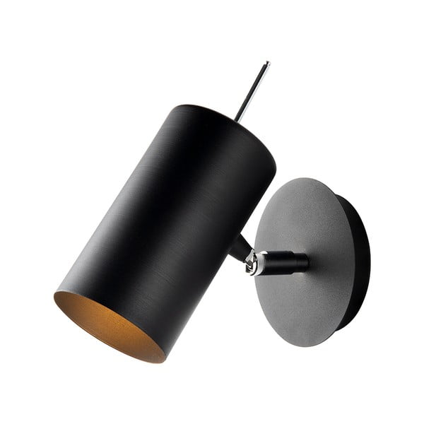 Crna zidna svjetiljka Squid Lighting Geo, visina 23 cm