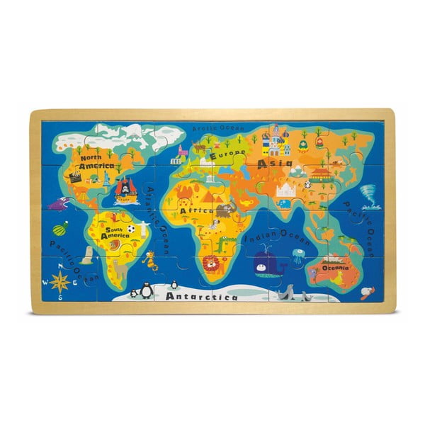 Puzzle u okviru Legler World Map