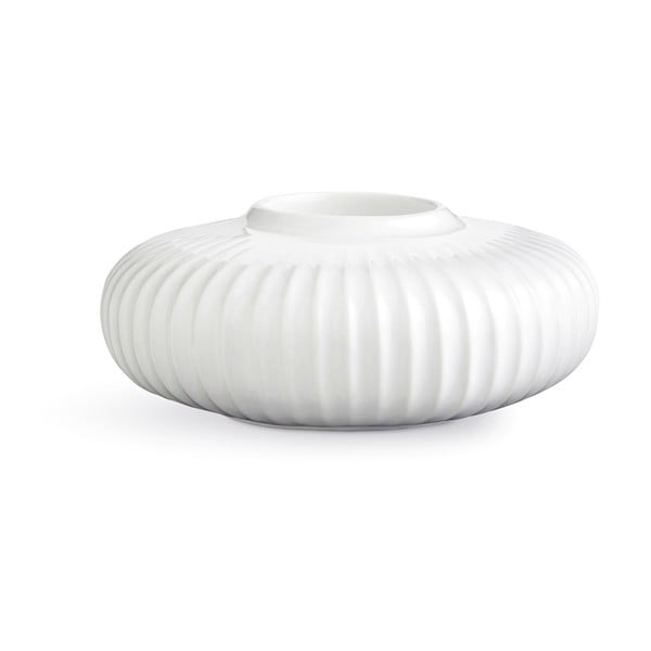 Bijeli porculanski svijećnjak za čajne svijeće Kähler Design Hammershoi, ⌀ 13 cm