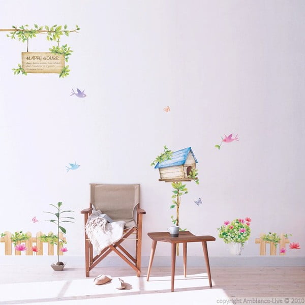 Set naljepnica Ambiance Dandelion Flowers Happy House, 42x30 cm
