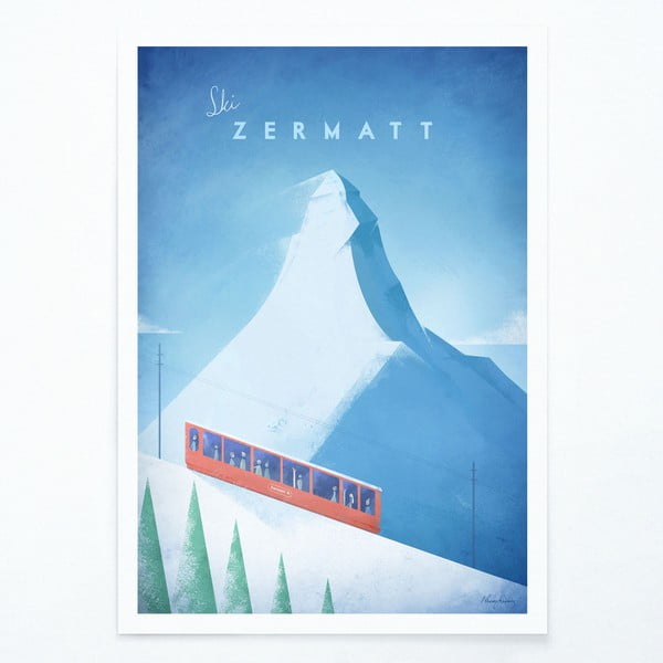 Poster Travelposter Zermatt, A3