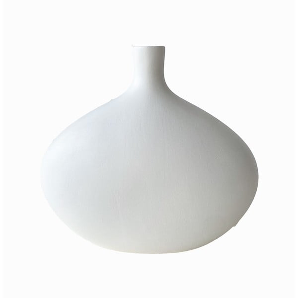 Bijela keramička vaza Rulina Platy, visina 25 cm