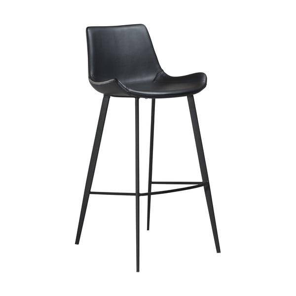 Crna stolica od imitacije kože DAN-FORM Denmark Hype, visina 103 cm