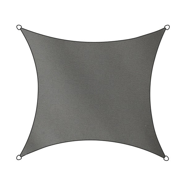 Sivo kvadratno jedro za zaštitu od sunca Livin' Outdoor Como, 3,6 x 3,6 m