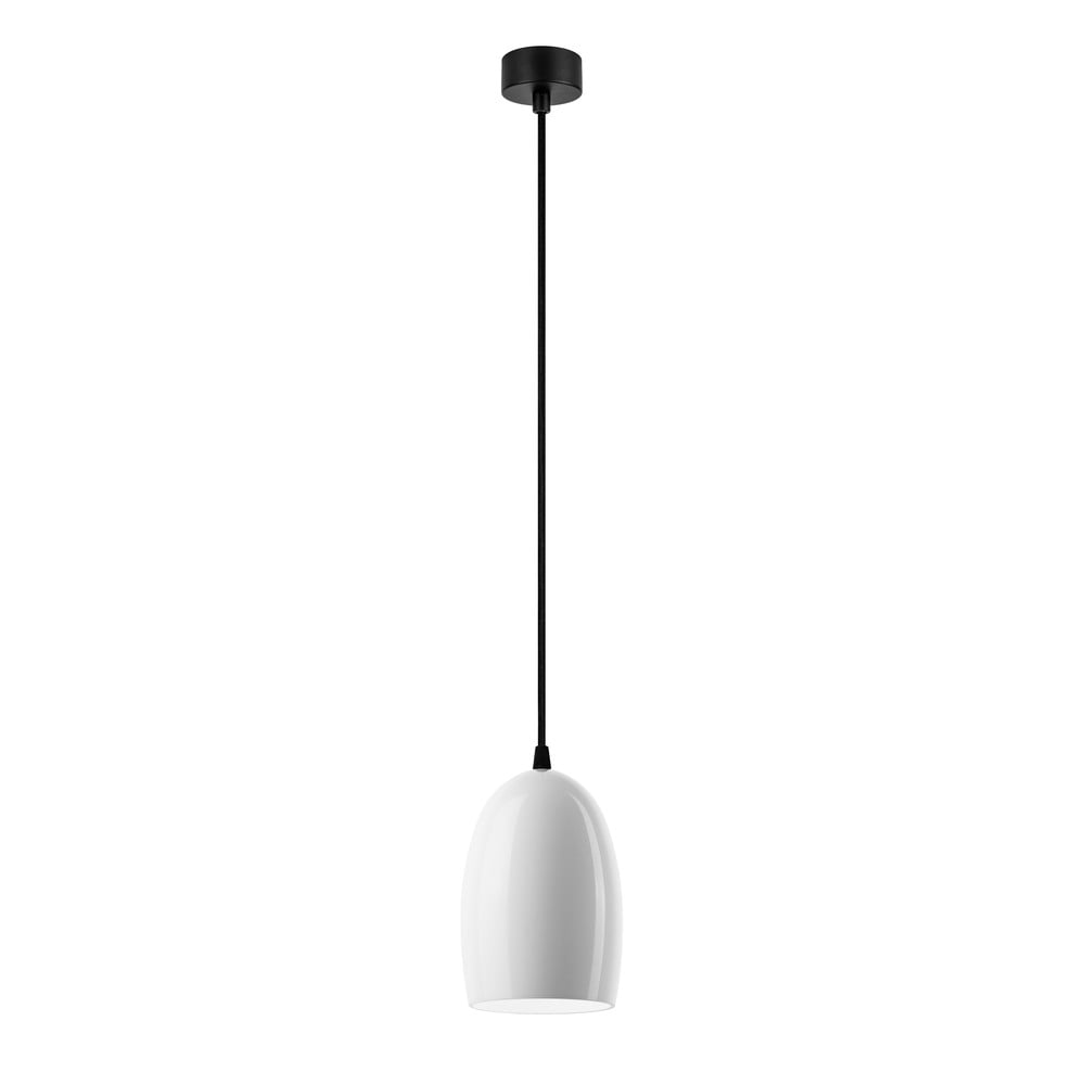Bijela viseća svjetiljka Sotto Luce Ume S Glossy, ⌀ 14 cm