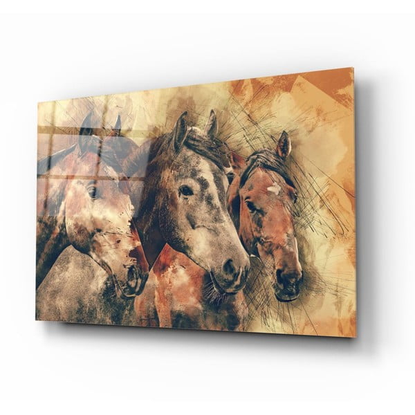 Staklena slika Insigne Horses