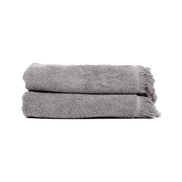 Set s 2 antracit siva ručnika od 100% pamuka Bonami Selection, 70 x 140 cm