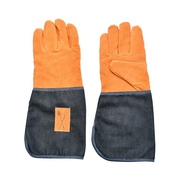 Plavo-narančaste vrtne rukavice sa zaštitom za zglobove Esschert Design Denim