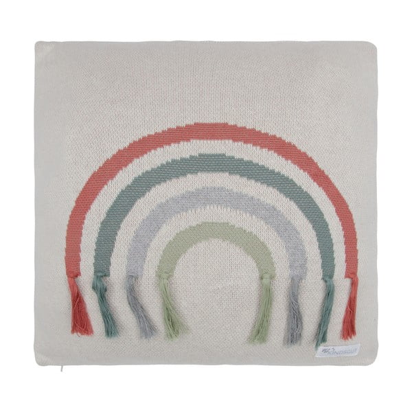 Siva pamučna navlaka za jastuk Kindsgut Rainbow, 45 x 45 cm