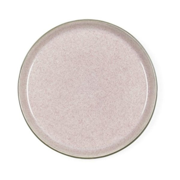 Pudrsto ružičasti desertni tanjur od kamenine Bitz Mensa, promjer 21 cm