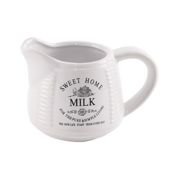 Bijeli keramički vrč za mlijeko Orion Sweet Home, 250 ml