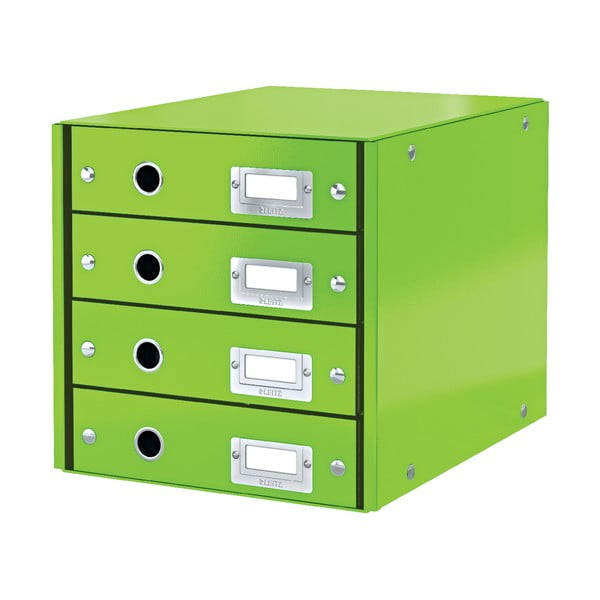 Zelena kutija s 4 ladice Leitz Office, duljina 36 cm