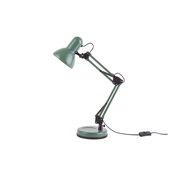Zelena stolna svjetiljka s crnim detaljima Leitmotiv Hobby Ø 12,5 cm