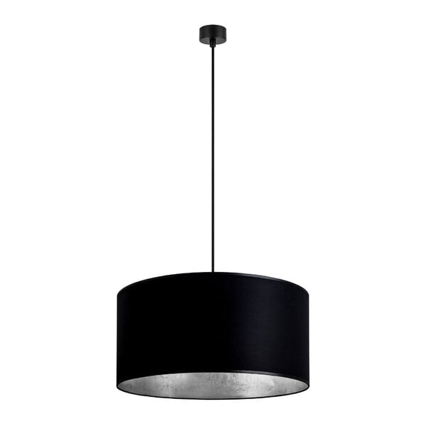 Crna viseća svjetiljka s unutarnjom stranom u srebrenoj boji Sotto Luce Mika, ⌀ 50 cm
