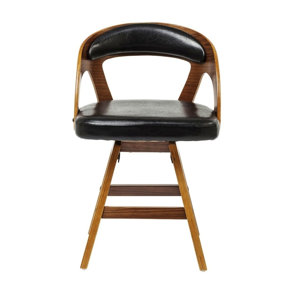 Crna blagovaonska stolica s bukovim nogama Kare Design Manhattan