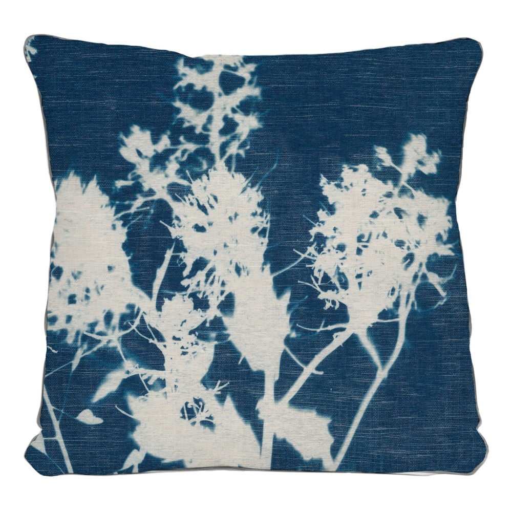 Plavi jastuk s apstraktnim uzorkom Linen couture spot, 45 x 45 cm