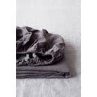 Tamnosiva lanena plahta s gumicom Linen Tales, 180 x 200 cm