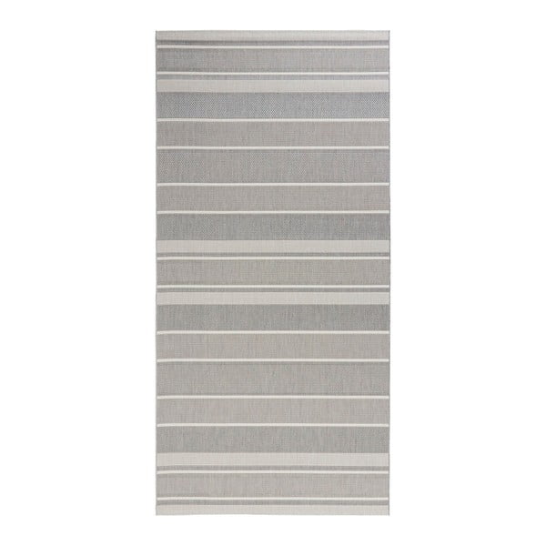 Sivi vanjski tepih NORTHRUGS Strap, 80 x 200 cm