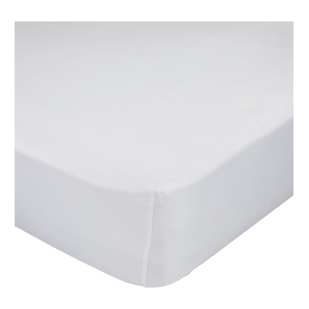 Bijeli pamučna prostirka s elastinom Happy Friday Basic, 90 x 200 cm