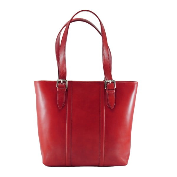 Crvena kožna torbica Chicca Borse Fiona