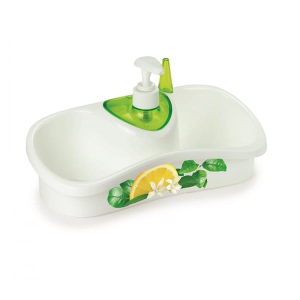 Zeleni stalak za pranje suđa s dozatorom deterdženta Snips