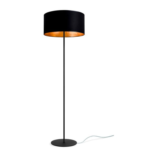 Crno-zlatna podna lampa Sotto Luce Mika ⌀ 40 cm