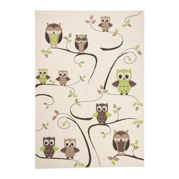Dječji zeleni tepih Zala Living Owl, 140 x 200 cm