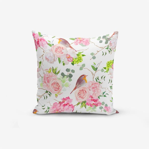Jastučnica s primjesom pamuka Minimalist Cushion Covers Colorful Bird Duro, 45 x 45 cm
