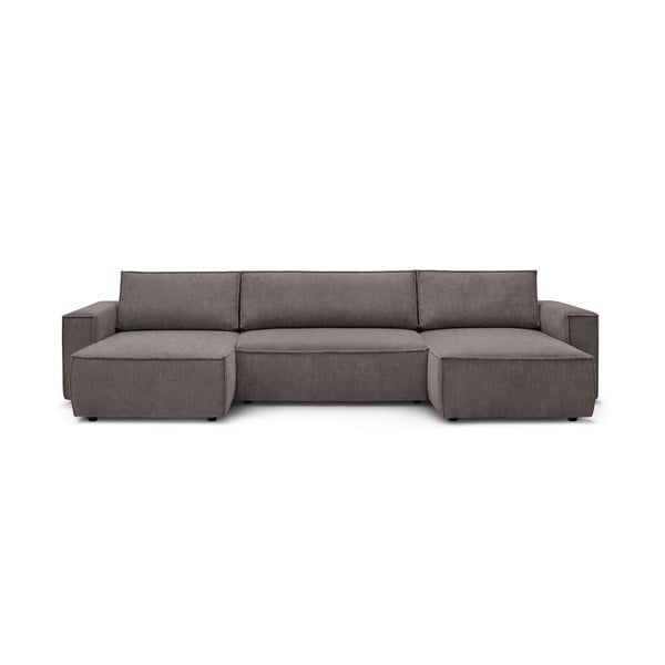 Sofa na razvlačenje tamno sive boje "U" Bobochic Paris Nihad Panoramique