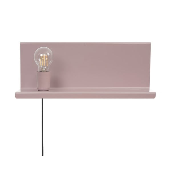 Zidna roza lampa s policom Homemania Decor Shelfie2