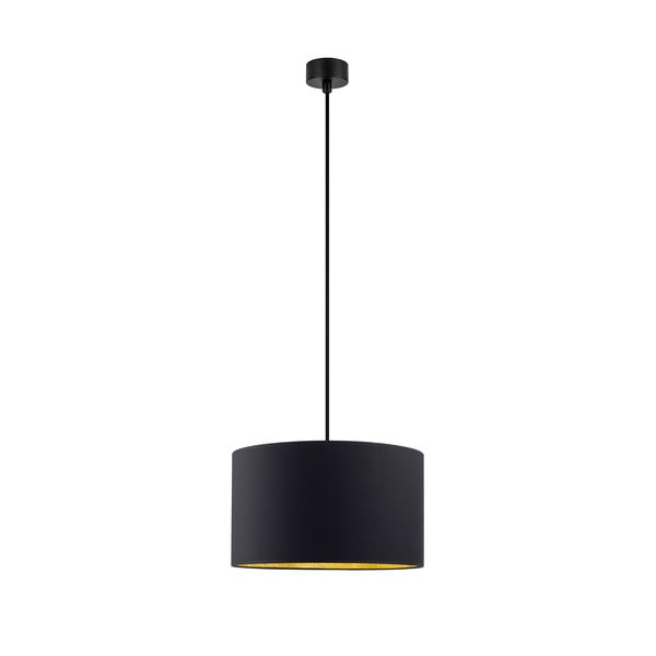 Crna viseća svjetiljka s unutarnjom stranom zlatne boje Sotto Luce Mika, ⌀ 36 cm