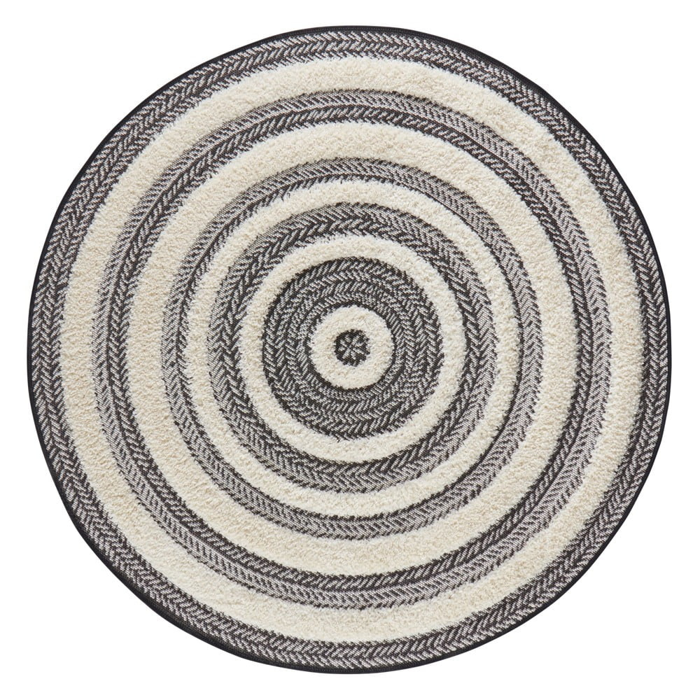 Sivo-bijeli tepih Mint Rugs Handira Circle, ⌀ 160 cm