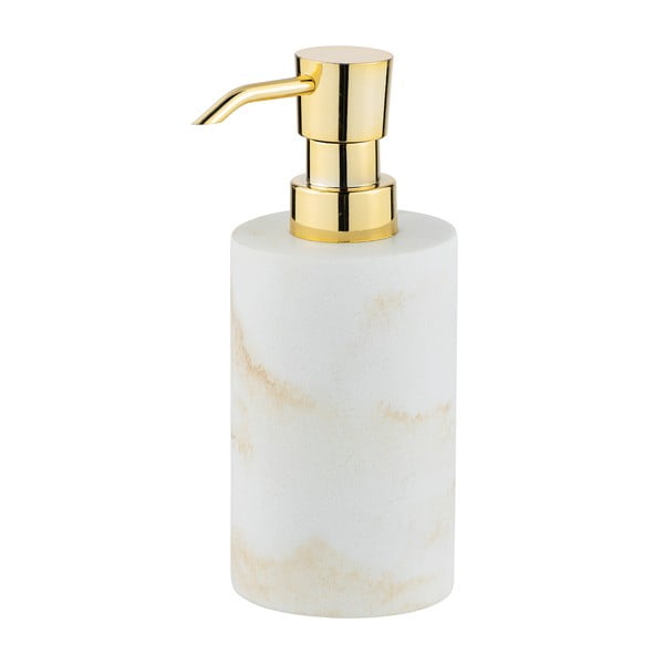 Bijeli dozator za sapun s detaljem u zlatnoj boji Wenko Odos, 290 ml