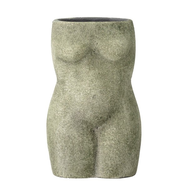 Sivo-zelena vaza od terakote Bloomingville Emeli, visina 16 cm