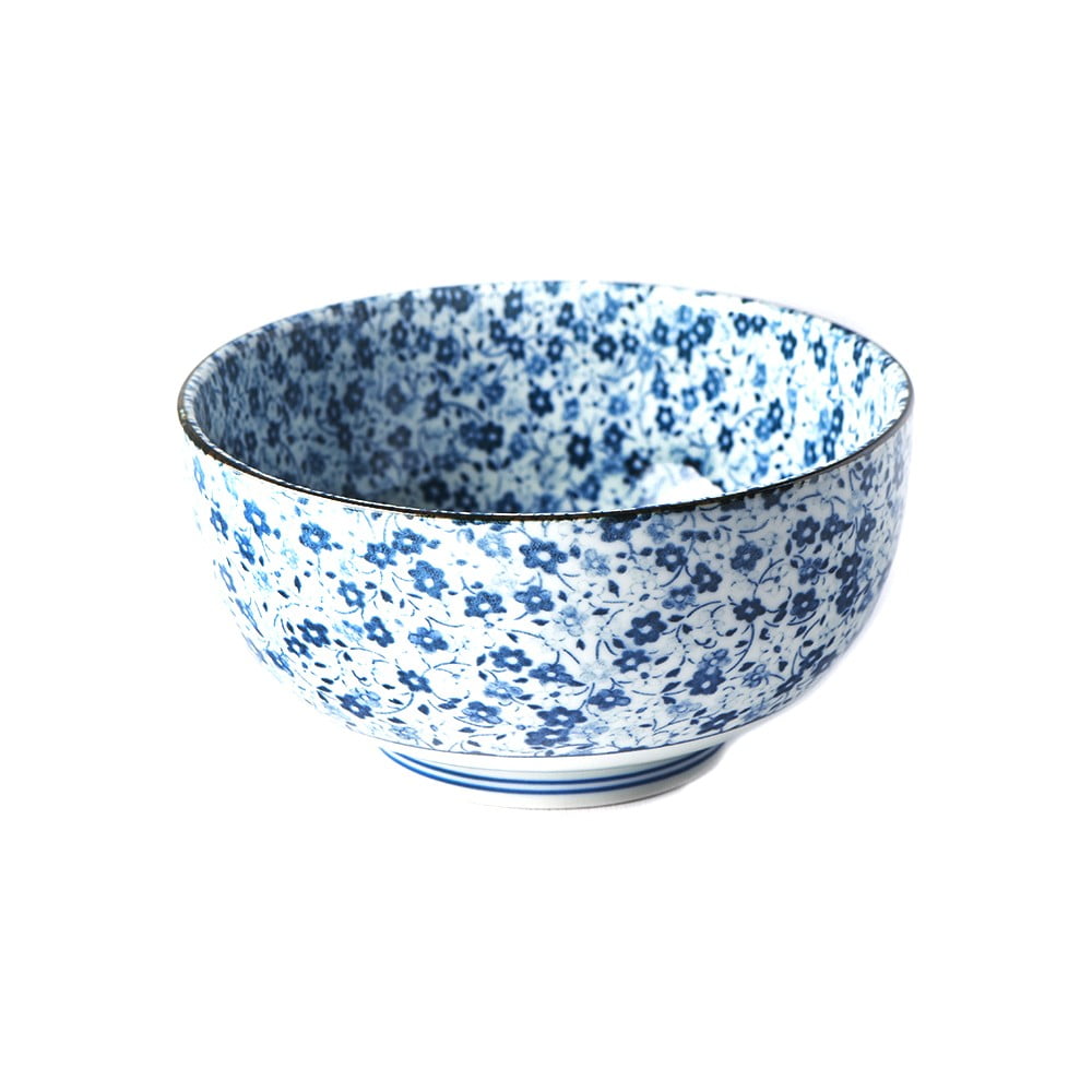 Plavo-bijela keramička zdjela za udon MIJ Daisy, ø 16 cm