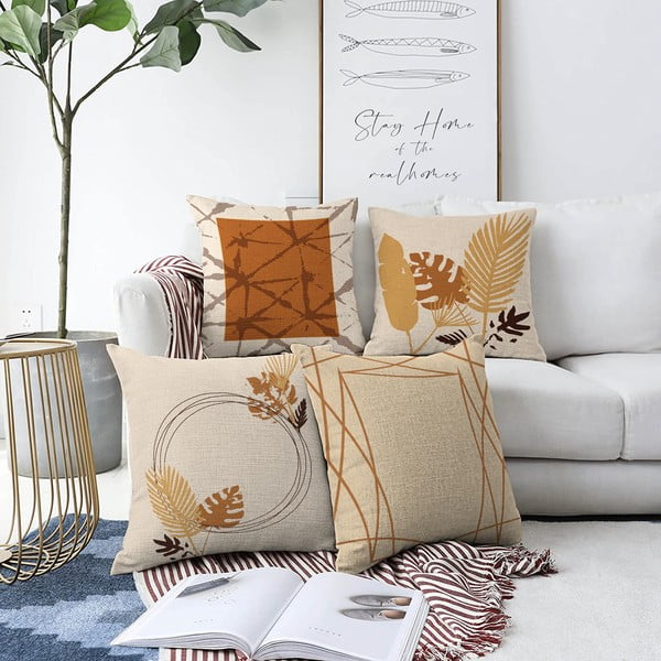 Set od 4 ukrasne jastučnice Minimalist Cushion Covers Neutral, 55 x 55 cm