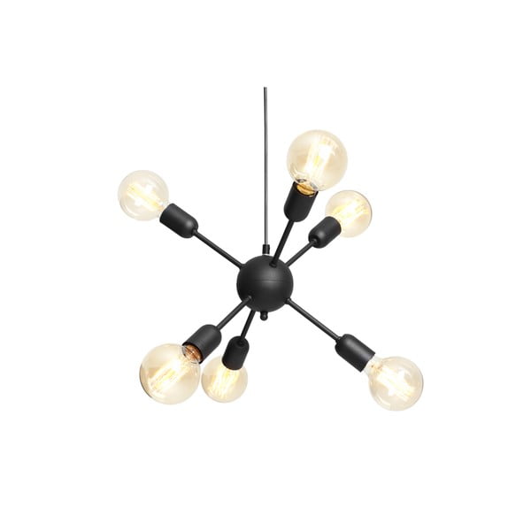 Crna viseća svjetiljka sa 6 žarulja Custom Form Vanwerk Ball