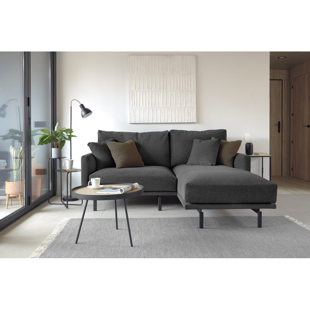Crni metalni pomoćni stolić Kave Home Vidalita