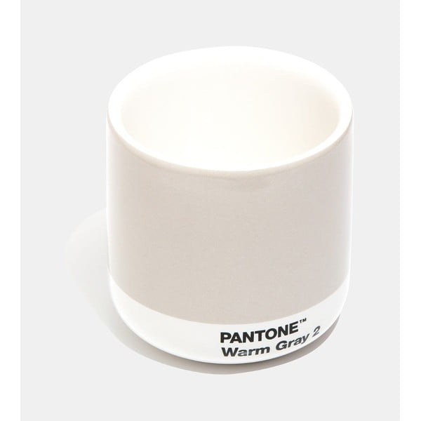 Svjetlo siva keramička termo šalica Pantone Cortado, 175 ml