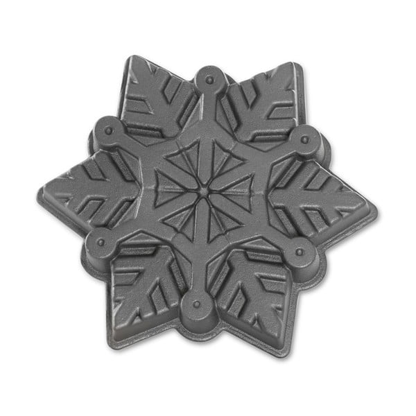 Posuda za pečenje u srebrnoj boji Nordic Ware Snowflake, 1,4 l